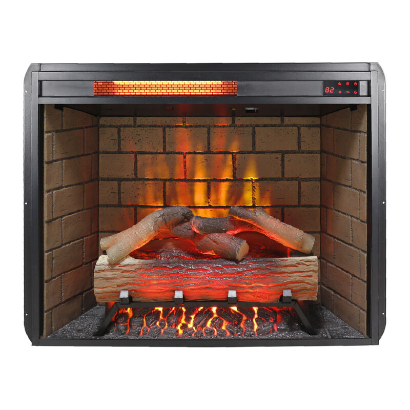 Streamdale 28" Infrared Electric Fireplace with Trim, Touch Panel Heater, Firebox and Sound