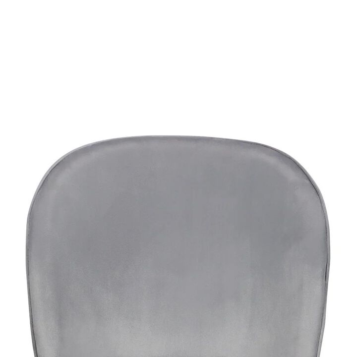 Dining Chair Set of 2, Classic Gray Fabric with Sleek Black Metal Legs