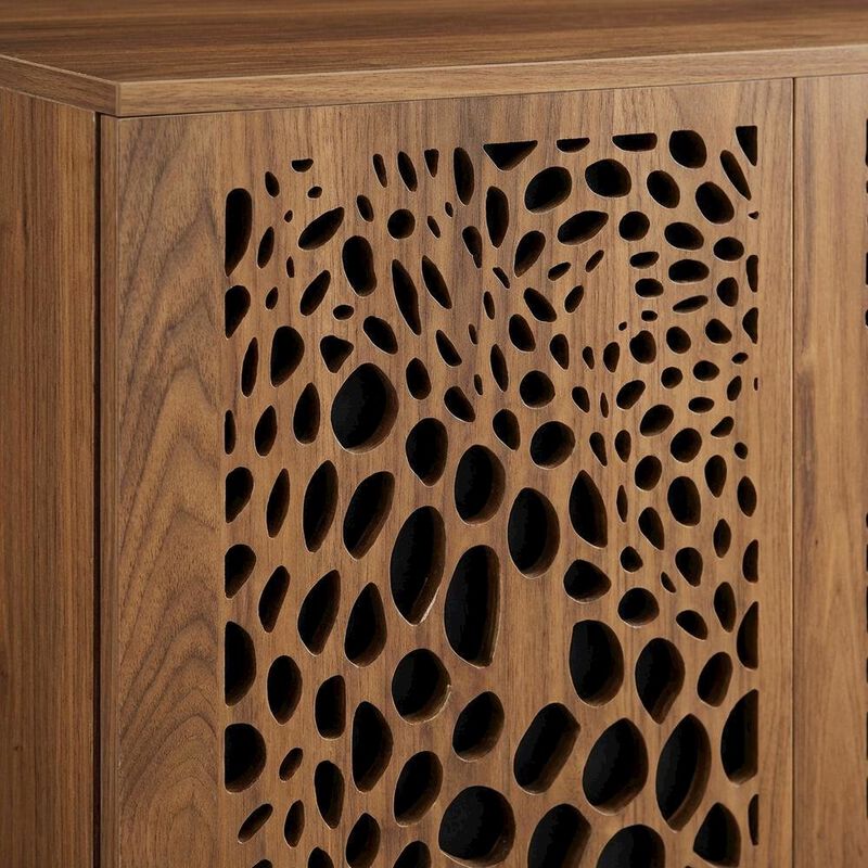 Wooden Brown TV Stand with Ample Storage Space and Modern Design image number 5