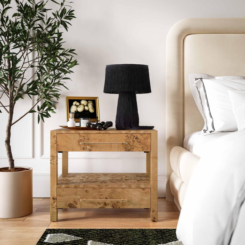 Brandyss Honey Burl Nightstand image number 1
