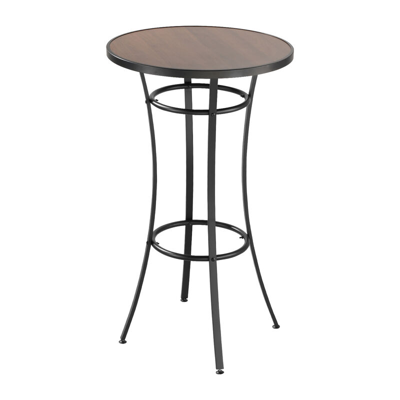 Outdoor Round Bar Table 23.7 in Patio Counter Height Bistro Table for Deck Patio image number 0