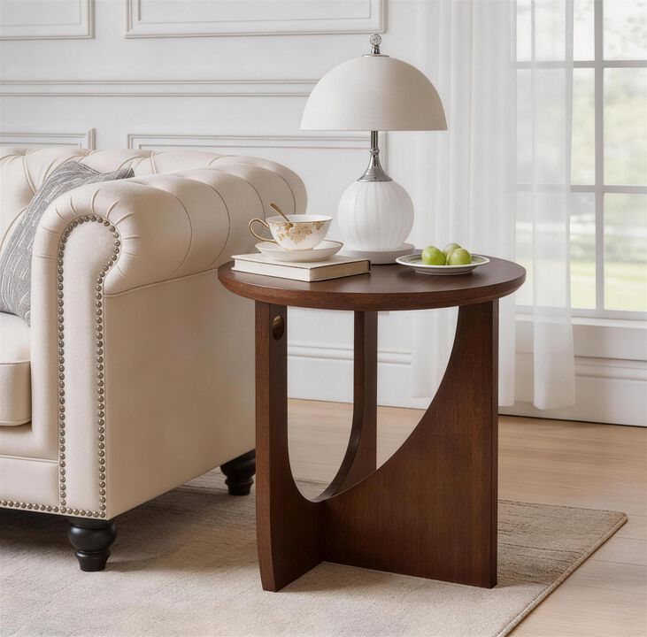 Pardhu Rustic Wood Side Table