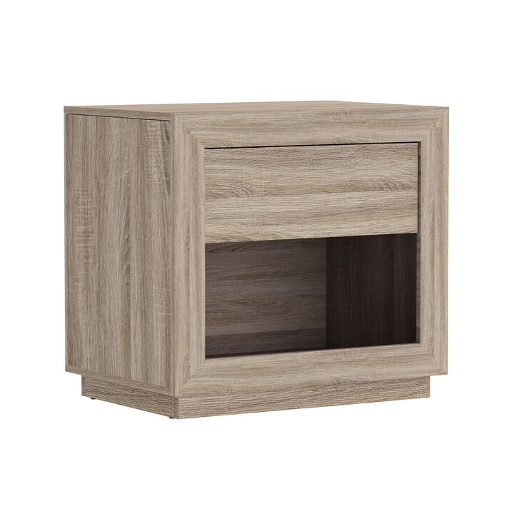 Soren 26" 1-Drawer Nightstand in Natural Oak