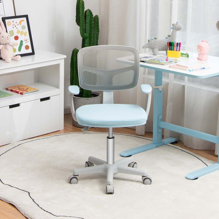 Adjustable Desk Chair with Auto Brake Casters for Kids