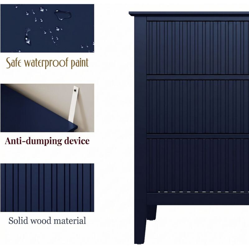 Bekkig Modern 3-Drawer Dresser image number 5