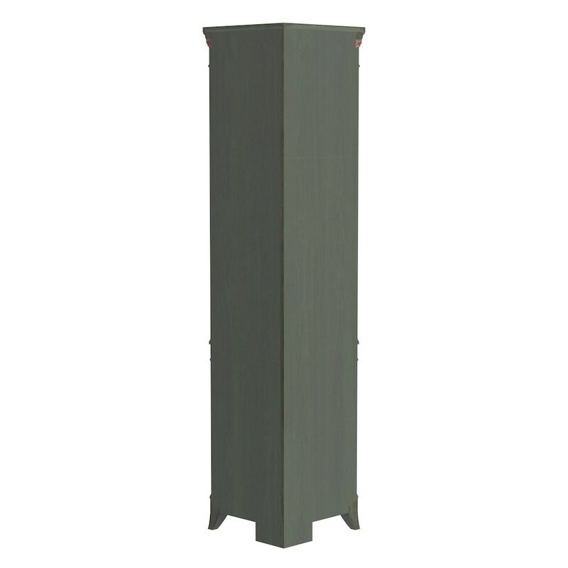 Butler Specialty Dowling 24 in W x 73 in H Quarter Round Corner Cabinet, Pastel Green image number 6