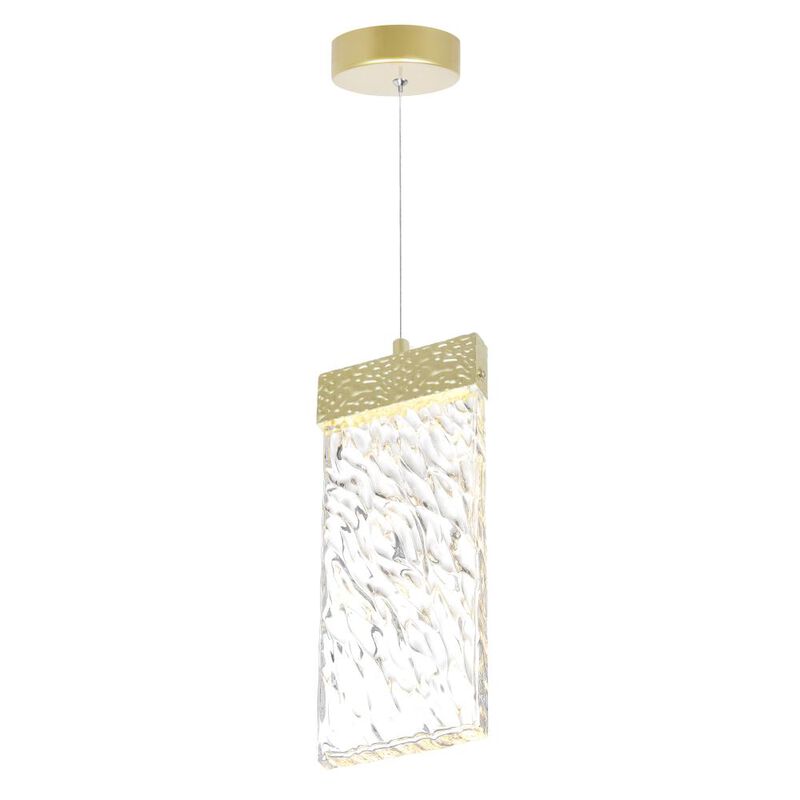 Carolina LED Pendant With Gold Leaf Finish