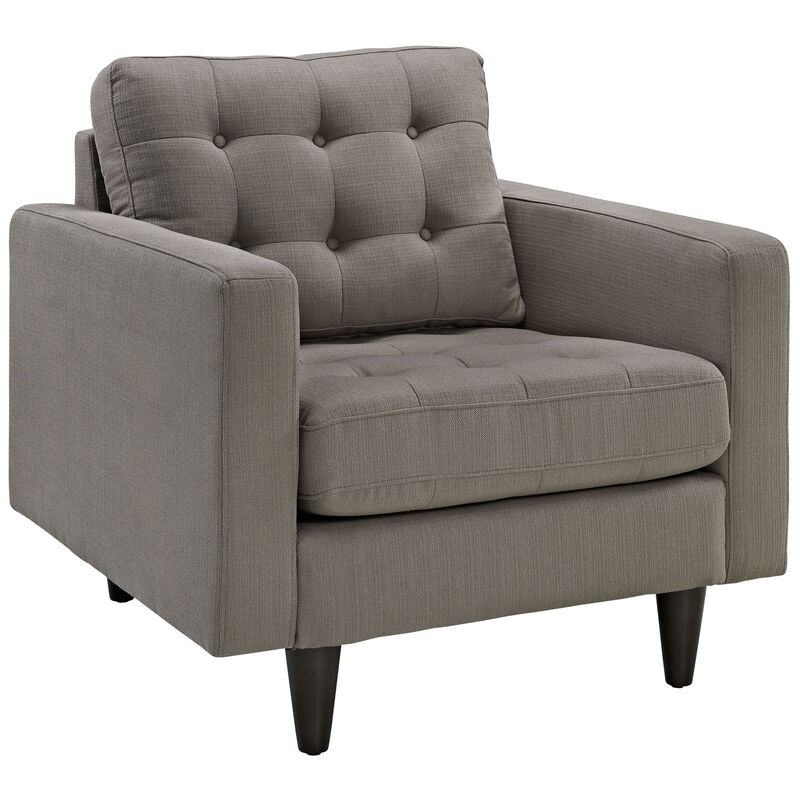 Empress Upholstered Fabric Armchair Gray EEI-1013-GRA image number 2