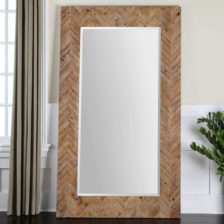 Demetria Oversized Wooden Mirror
