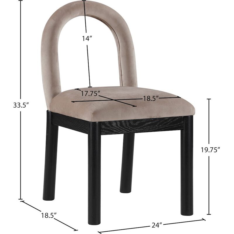 Meridian Furniture Conrad Velvet Dining Chair