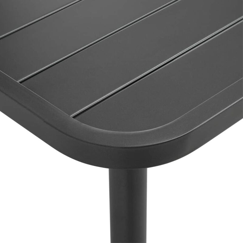 vidaXL Garden Table Dark Grey 31.5"x31.5"x28.3" Steel