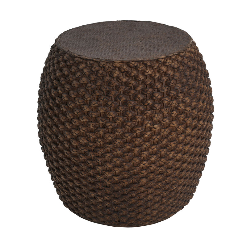 Christopher Knight Home Nirae Outdoor Handcrafted Faux Rattan Lightweight Concrete Accent Table image number 0