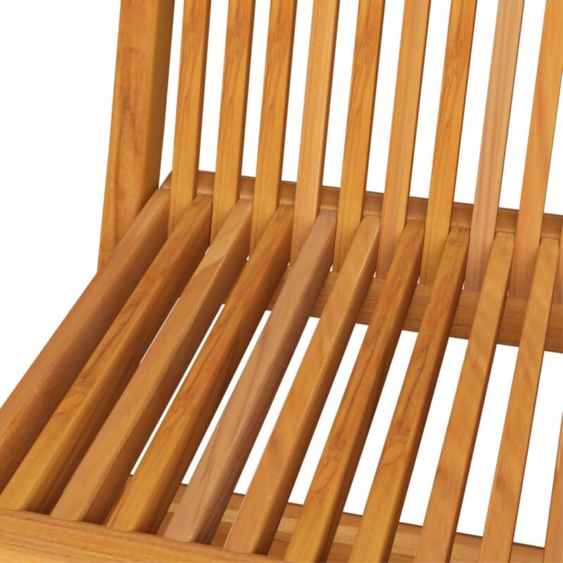 vidaXL Garden Chairs with Gray Cushions 4 pcs Solid Teak Wood