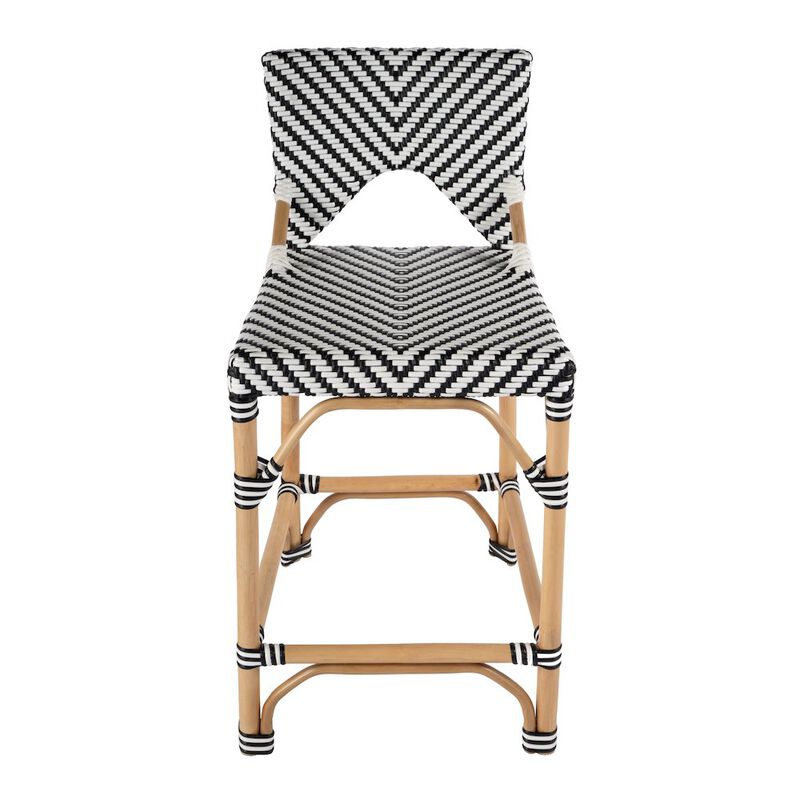 Butler Specialty Creanly 25.25 in. Seat Height Rectangular  Rattan Counter Stool with Back