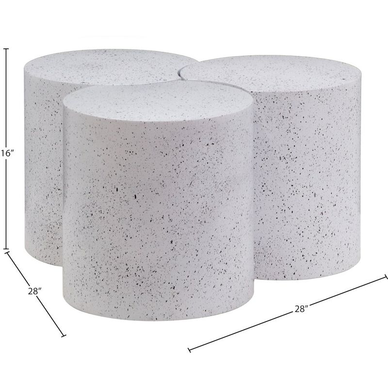 Meridian Furniture Dimple White Coffee Table