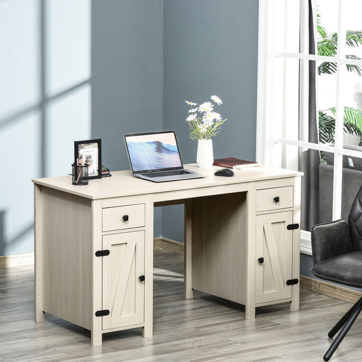 Modern Office Desk with Storage Shelf for Home Office or Study
