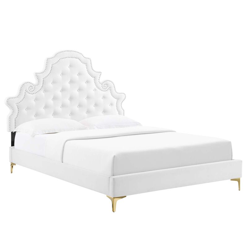 Modway - Gwyneth Tufted Performance Velvet Full Platform Bed image number 0