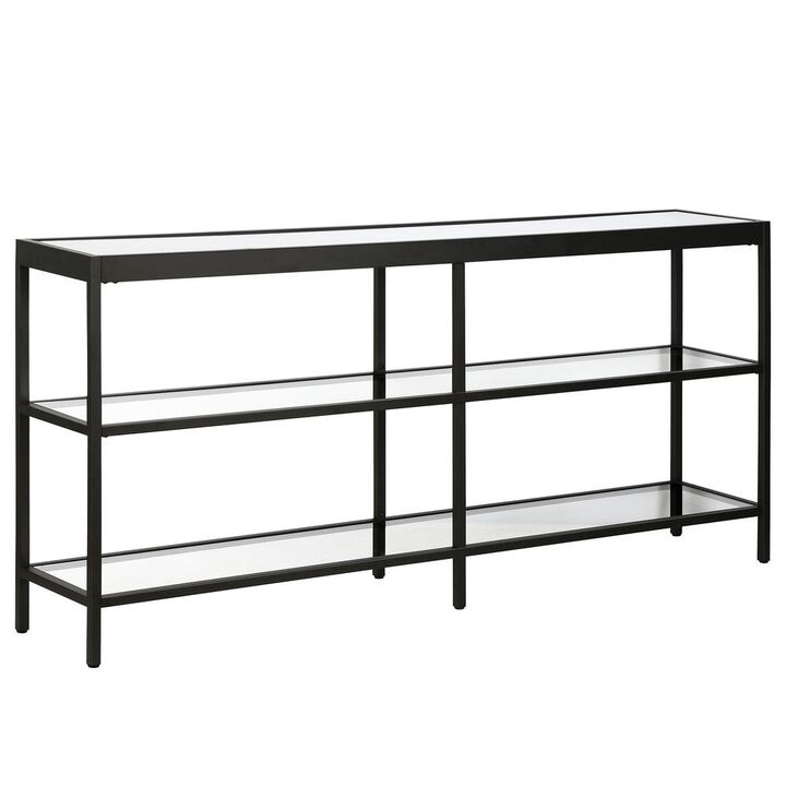 Hudson&Canal Alexis 64'' Wide Rectangular Console Table in Blackened Bronze