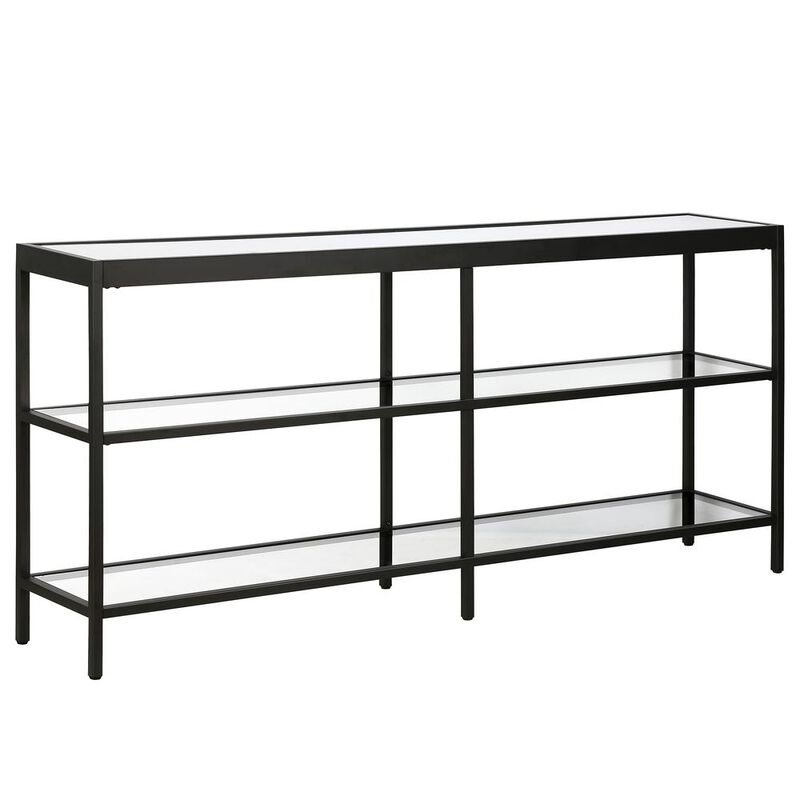 Hudson&Canal Alexis 64'' Wide Rectangular Console Table in Blackened Bronze