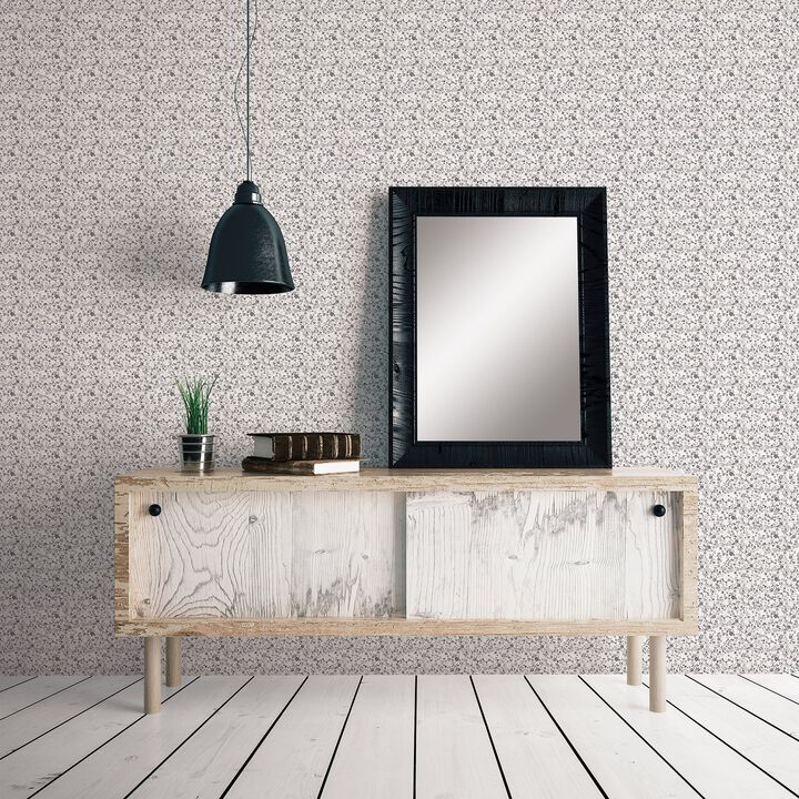 Small Prints Mini Mod Floral Silver Grey Wallpaper G56667