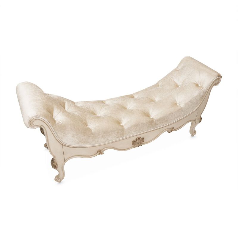 Michael Amini Platine de Royale Accent Bench - Champagne