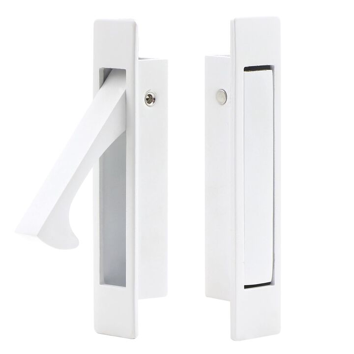 Dontay Pocket Door Pull Handle, Edge Pull, Professional Stainless Steel 304, Flush Mount Door Pull for Pocket Sliding Door (Whit