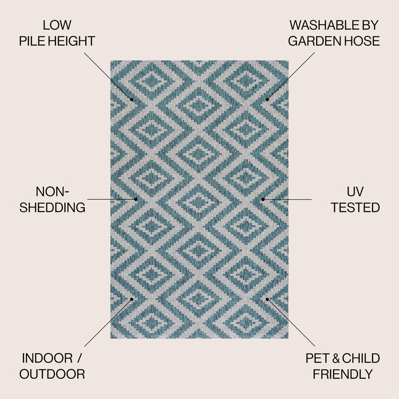 Sintra Diamond Tribal Indoor/Outdoor Area Rug