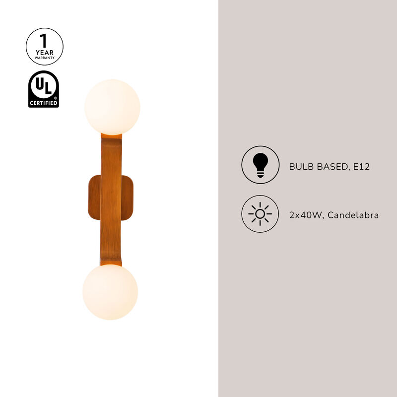 Briar 22-in Damp-Rated Wall/Vanity Light image number 7