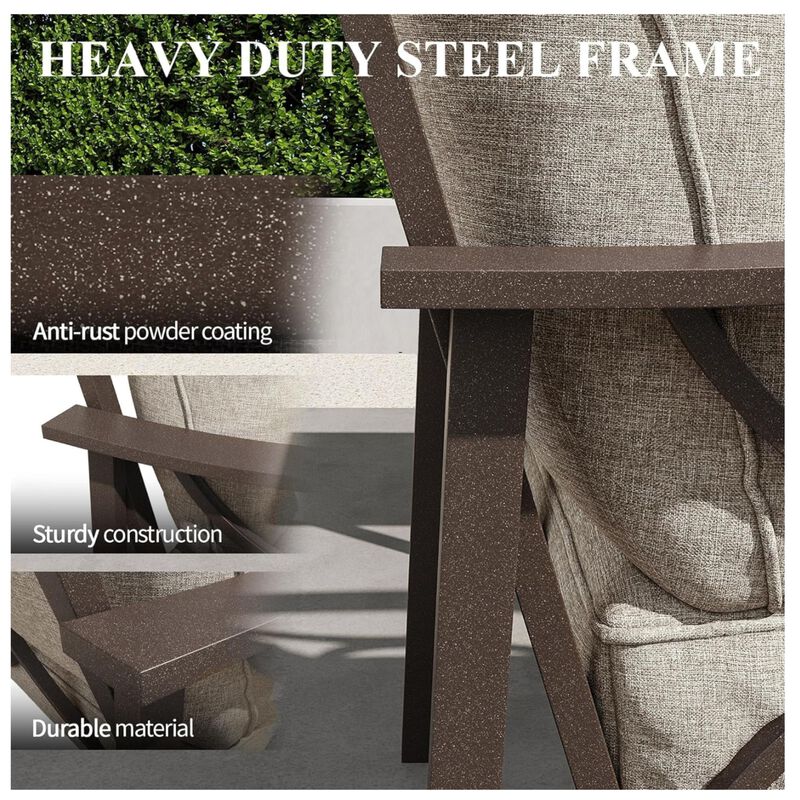 TATEUS 5-Piece Metal Patio Furniture Set image number 7