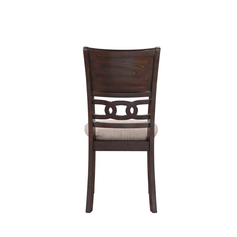 New Classic Furniture Gia Wood Dining Chair with Fabric Seat (Set of 6) image number 4