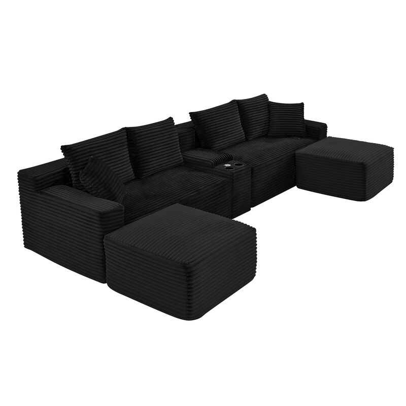 Hamzin 127" Cloud Couch Sectional image number 0