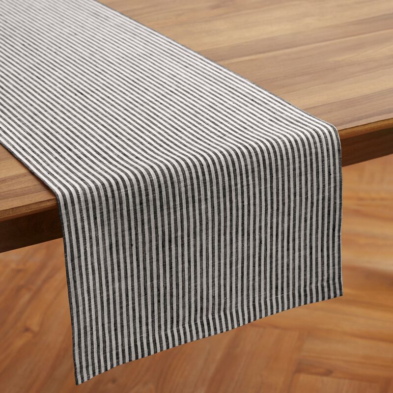 Linen Table Runner - Narrow Stripe