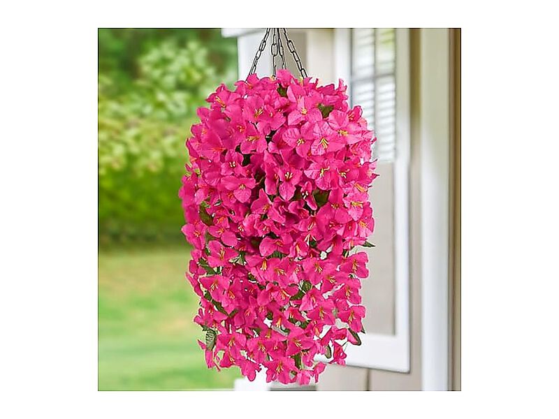 2 Pack Faux Artificial Bougainvillea Flowers Outdoors UV Resistant Outdoor Silk image number 2