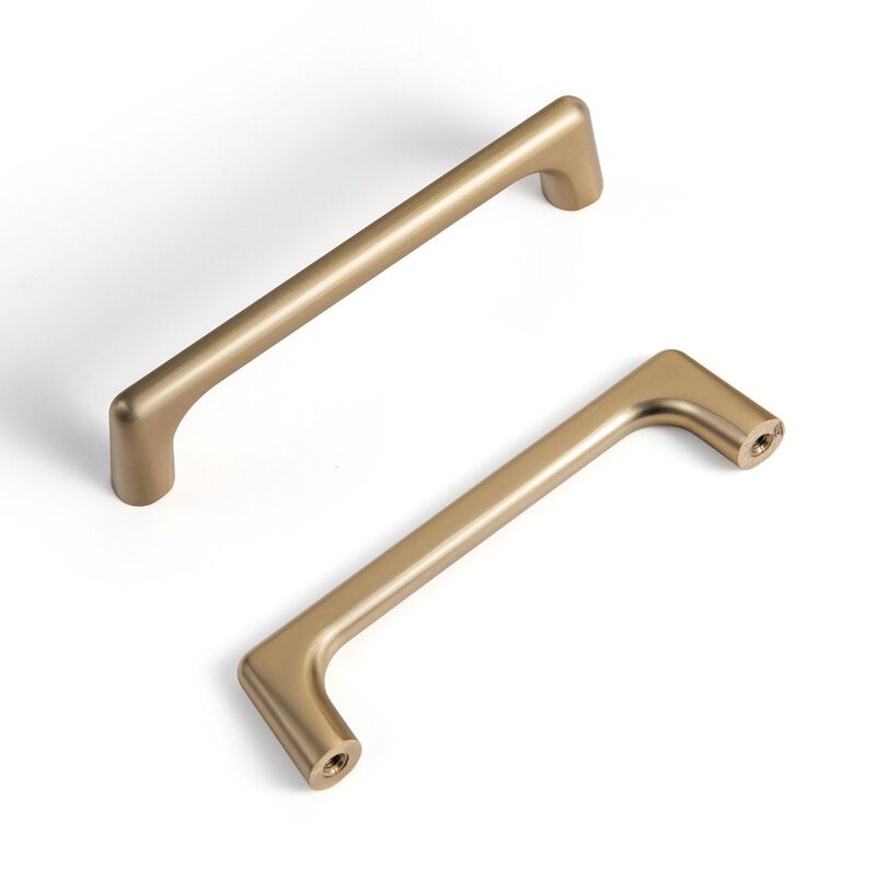 Goo-Ki Champagne Bronze Cabinet Pulls with 4'' Hole Centers, Modern Style Zinc Alloy Cabinet Handles for Dresser,Wardrobe,Cupboa