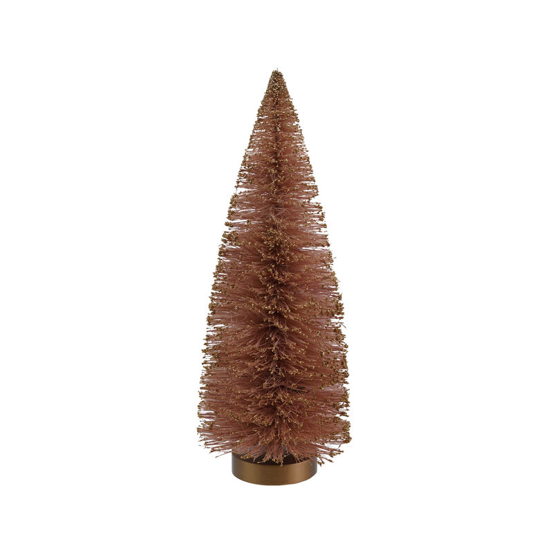 Sisal Bottle Brush Tree with Glitter, Pink image number 0