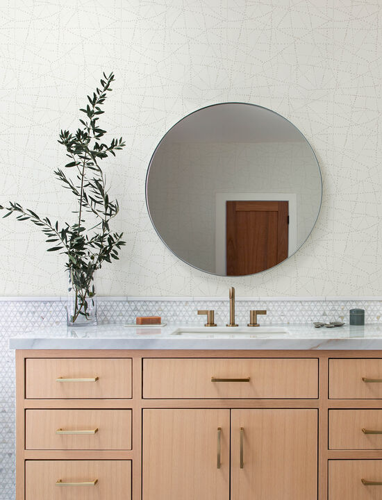 Alcott Ivory Dotted Wallpaper