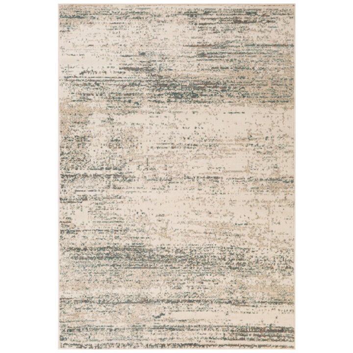 2 x 3 Ivory Striped Power Loom Area Rug