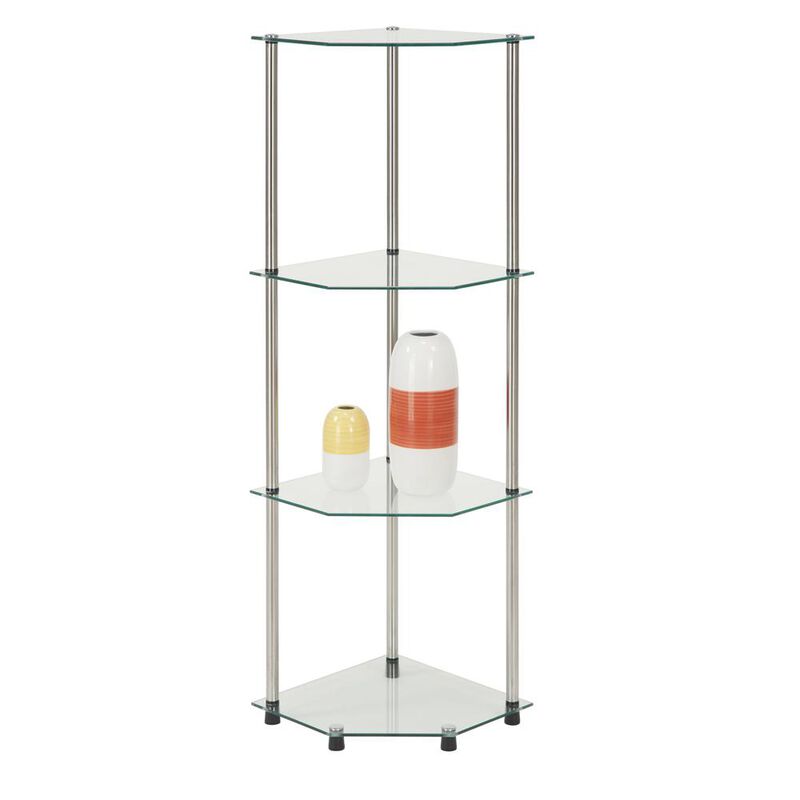 Convience Concept, Inc. Designs2Go Classic Glass 4 Tier Corner Shelf