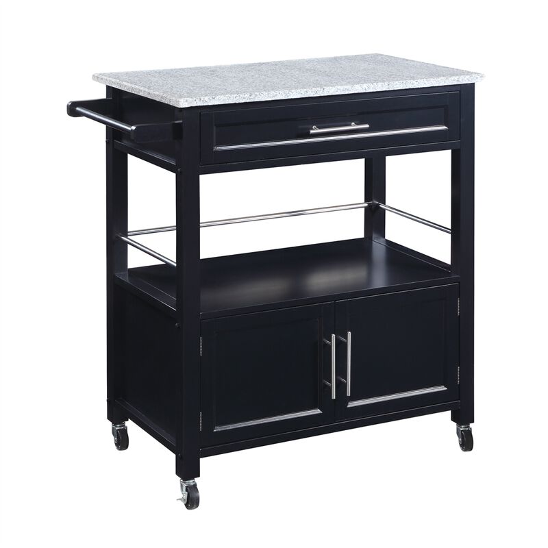 Linon Cameron Kitchen Cart With Granite Top