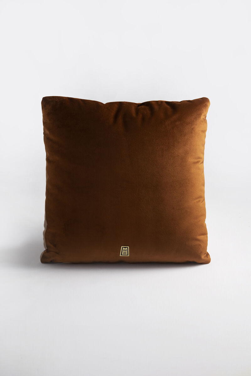 COLIBR&Iacute; Hand Embroidered Decorative Pillows in Terracota Velvet by ANDEAN, Set of 2, In Stock
