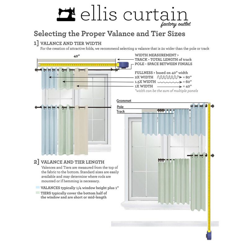 Ellis Curtain Victoria Park Toile Room Darkening Solid Natural Stylish Color Lined Scallop Window Valance - 70 x15, Gray