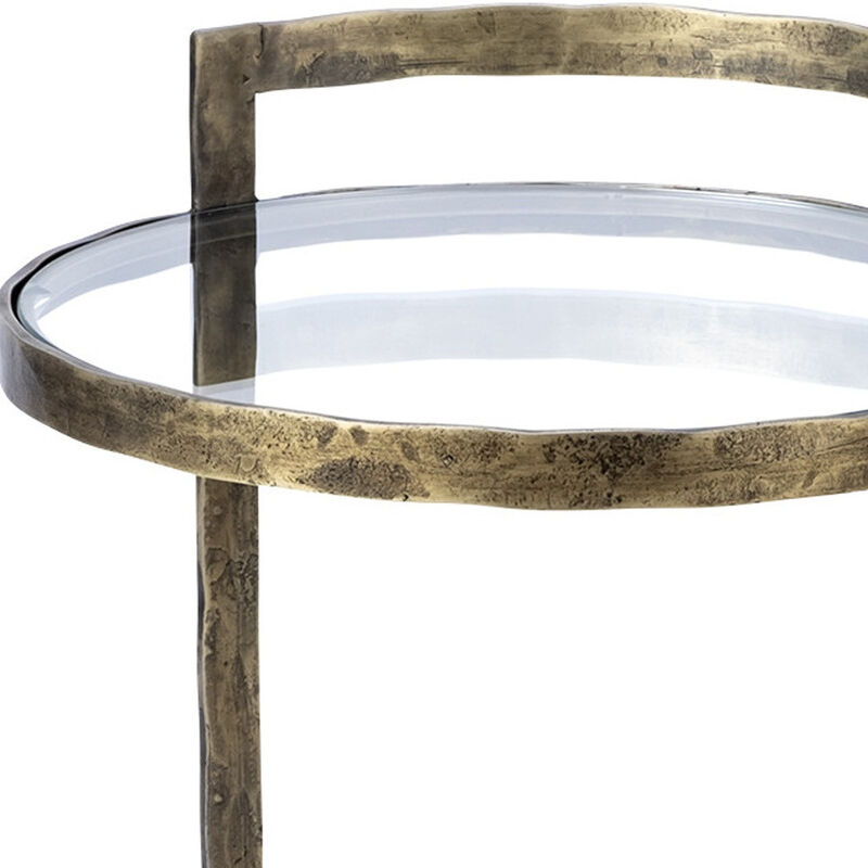 Tempered Glass Round End Table &ndash; Elegant & Durable Design