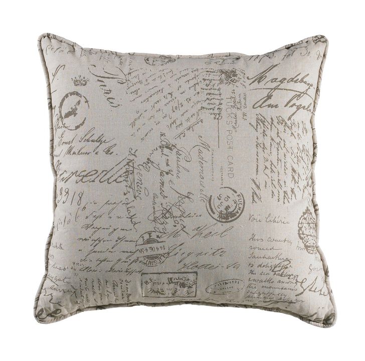 Fairfield Printed Script Euro Sham