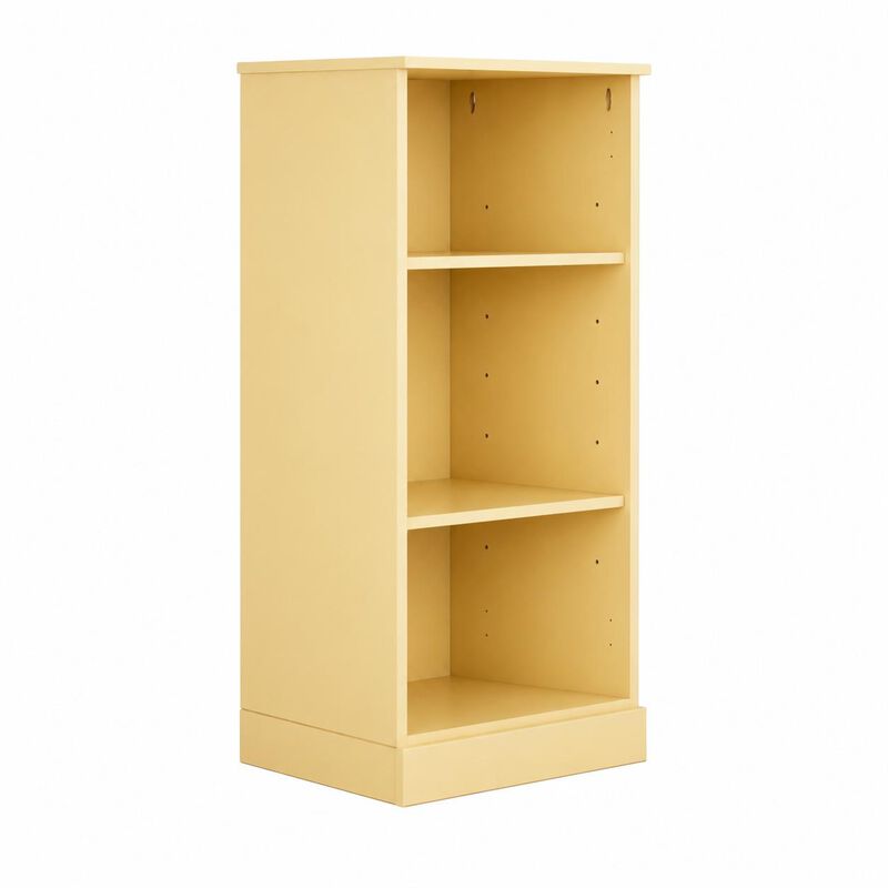 HomeRoots Solid Wood Adjustable Three Tier Library Bookcase image number 0