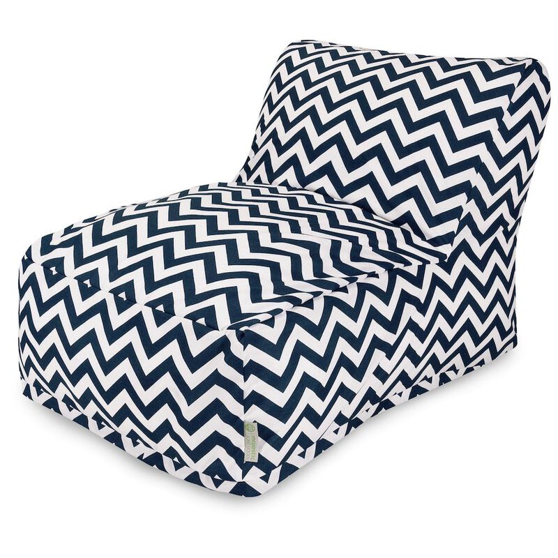 Majestic Home Goods Chair Lounger Chevron Navy
