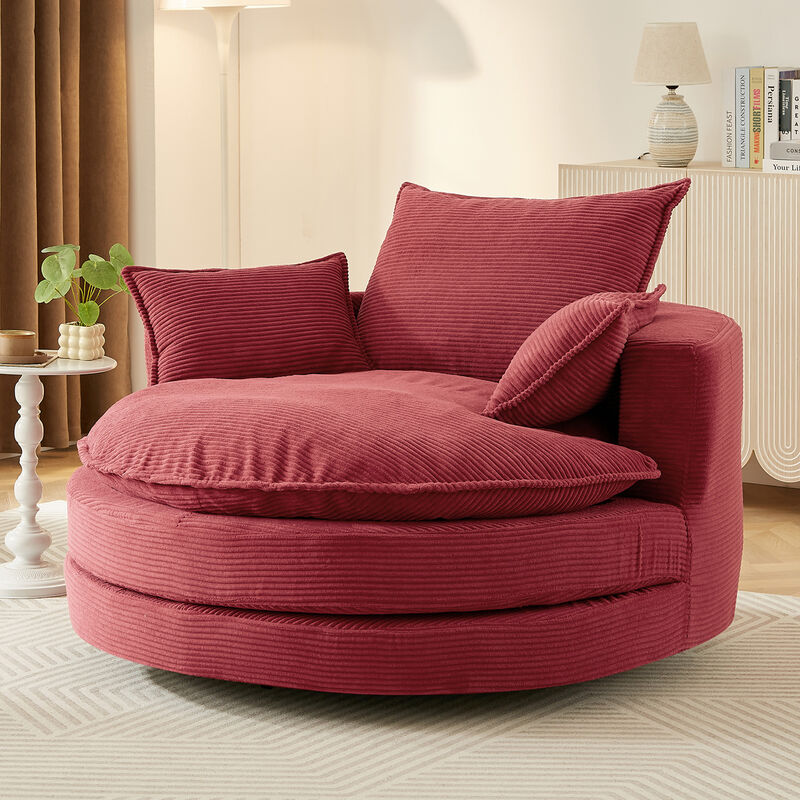 Vikber Accent Swivel Barrel Chair image number 1