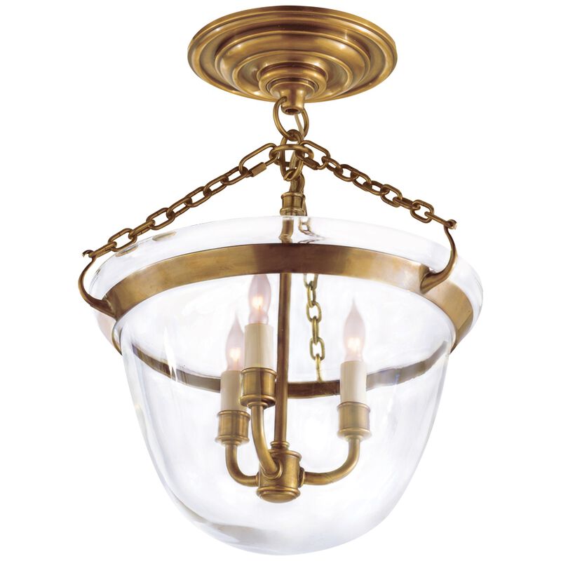 Country Semi-Flush Jar Lantern