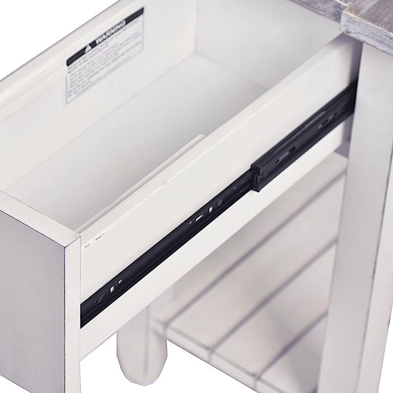 Sea Winds Coastal Furniture Picket Fence Chairside Table