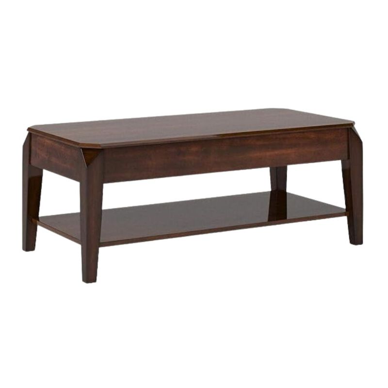 Lift Top Coffee Table with Storage Shelf for Living Room Organization