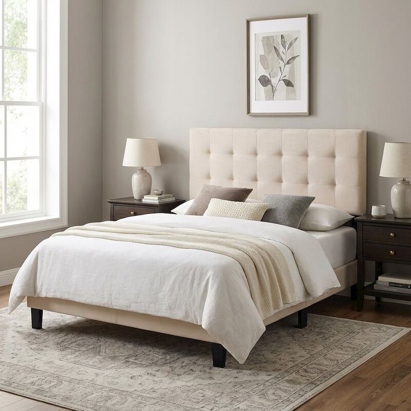 Biscuit Tufted Queen Headboard in Performance Velvet with Plush Design image number 3